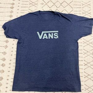 Vans Men's Navy Blue Logo Tee